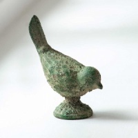 Small Cast Iron Bird Antique Green by Grand Illusions